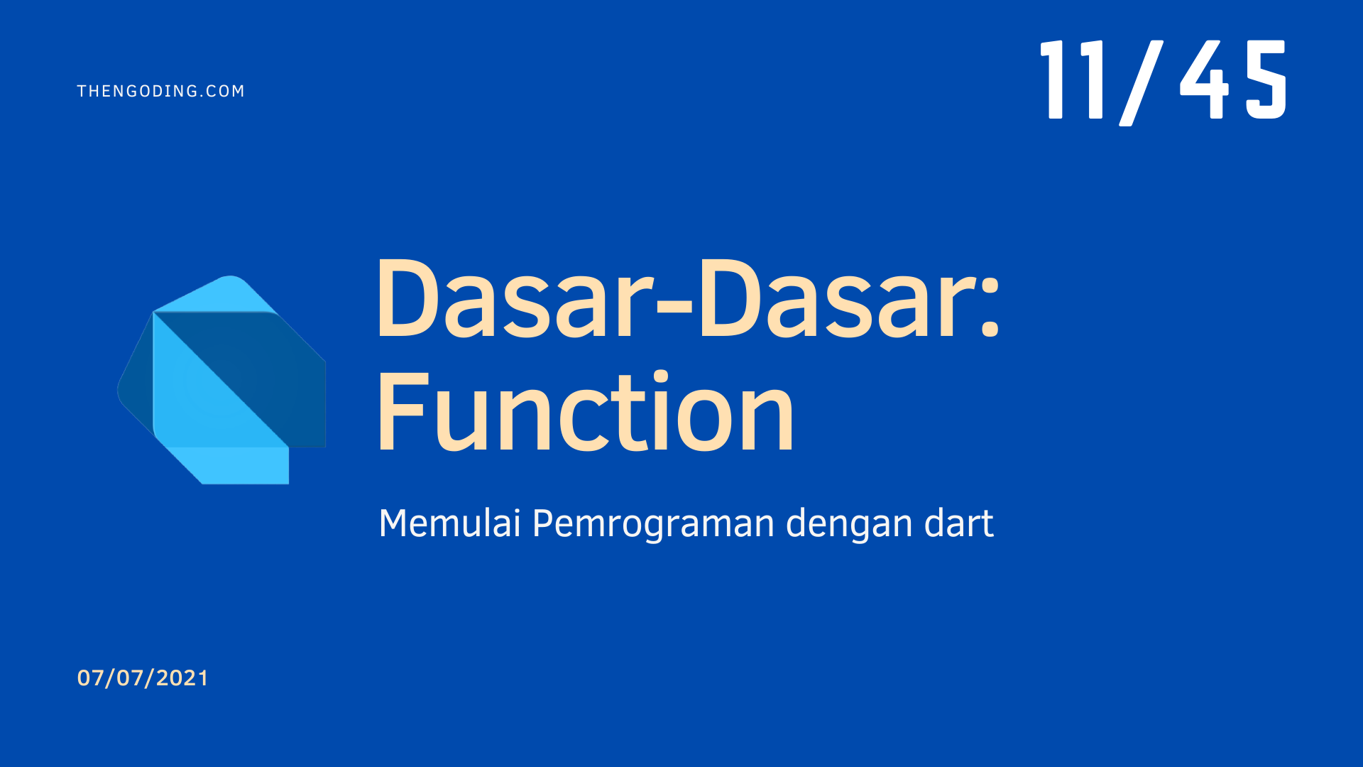 Dart Programming - Function