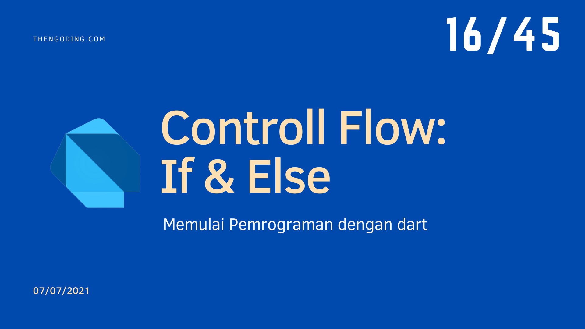 Dart Controll Flow - If dan Else