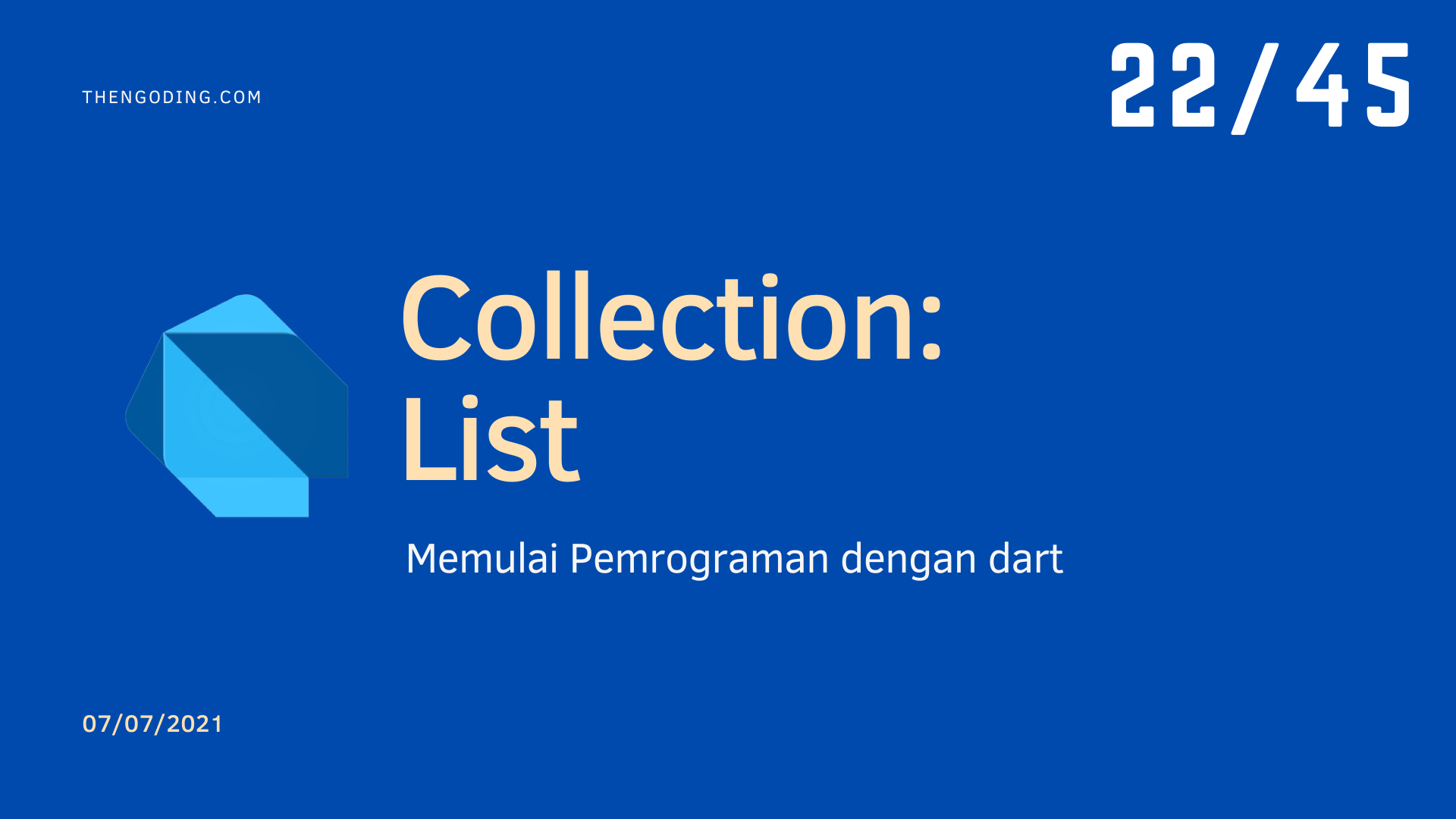 Collection pada dart - LIST