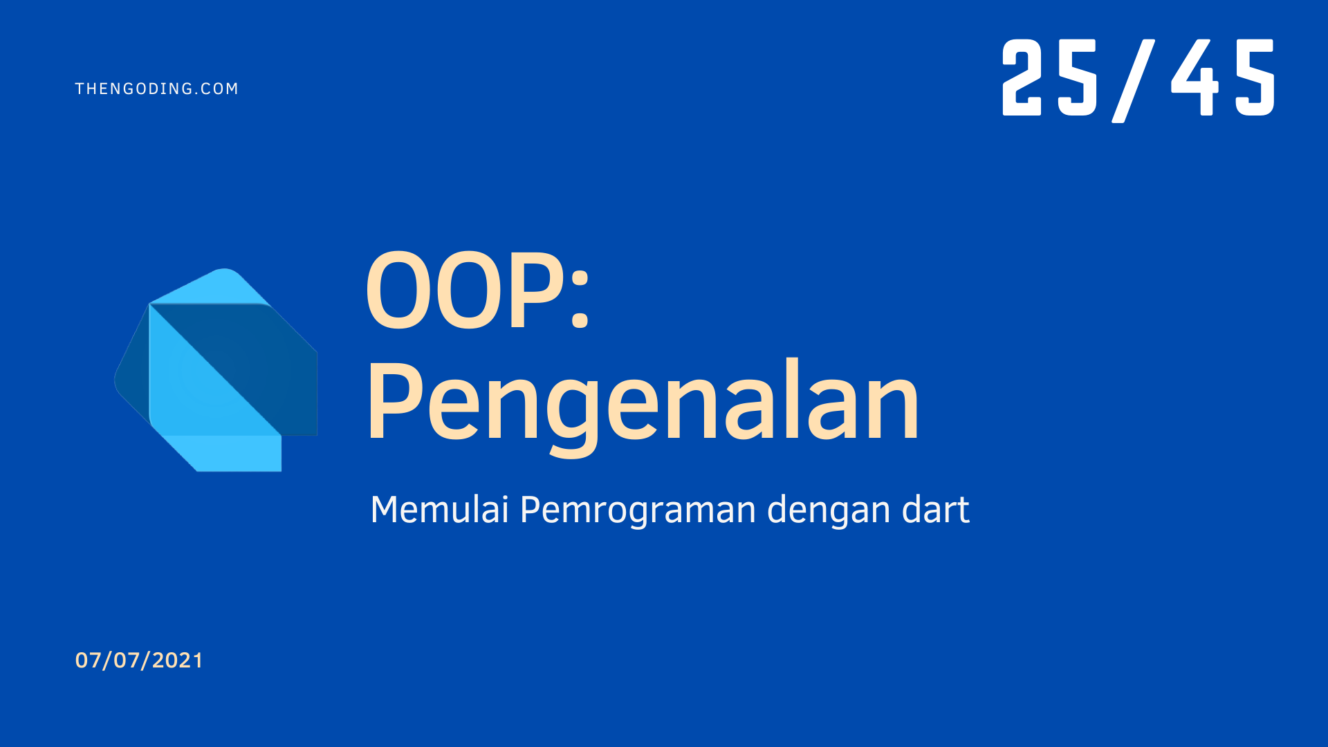 OOP Pada dart - Pengenalan