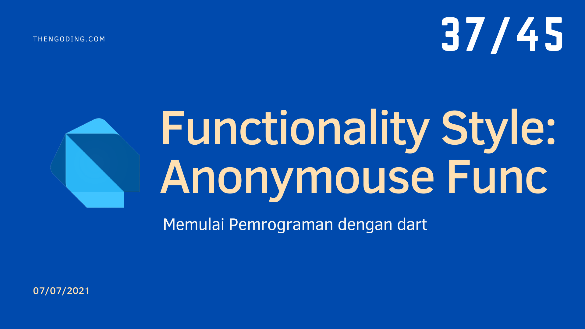 Functionality Styles pada dart - anonymous Functionality